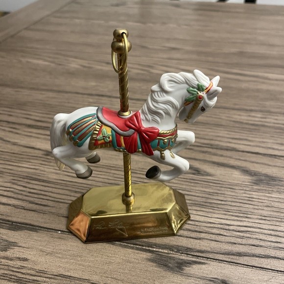 Vintage Hallmark Keepsake Ornament Tobin Fraley Carousel Horse Christmas 1992 - Picture 4 of 8